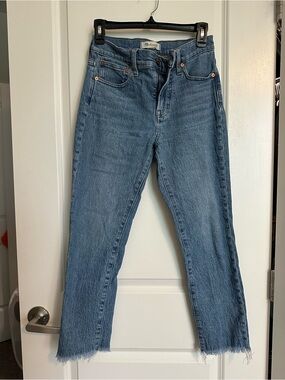 Madewell Straight Leg Jeans in Medium Blue Denim